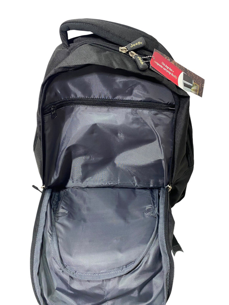 Jeep Laptop Ipad Notepad Travel Cabin Hand Luggage College Backpack Bag Black