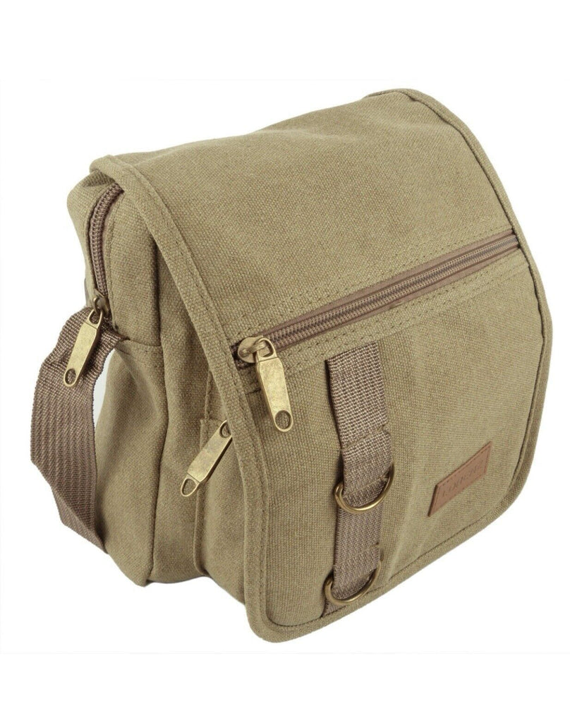 Lorenz Unisex Multi Purpose Small Canvas Cross Body Shoulder Travel Utility Bag