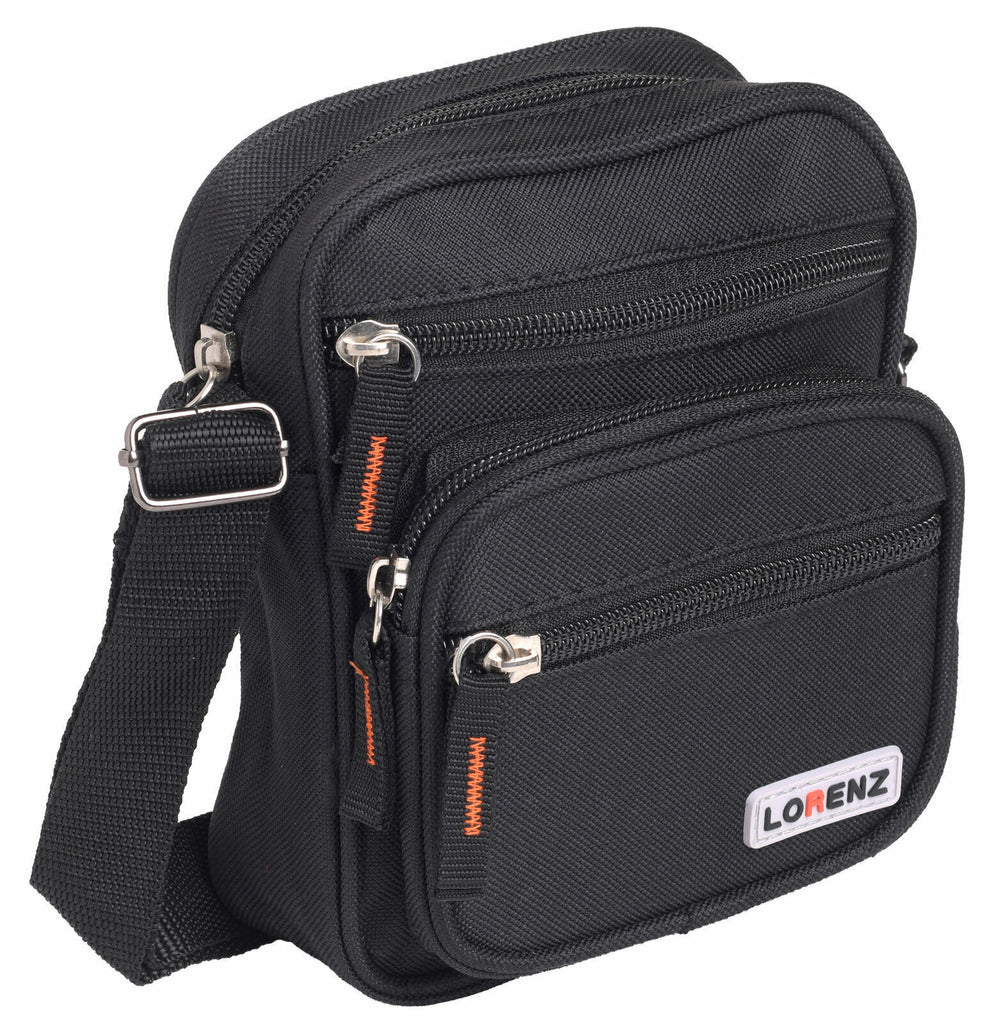 Lorenz Small Unisex Travel Bag Multiple Zipped Pockets & Adjustable Strap