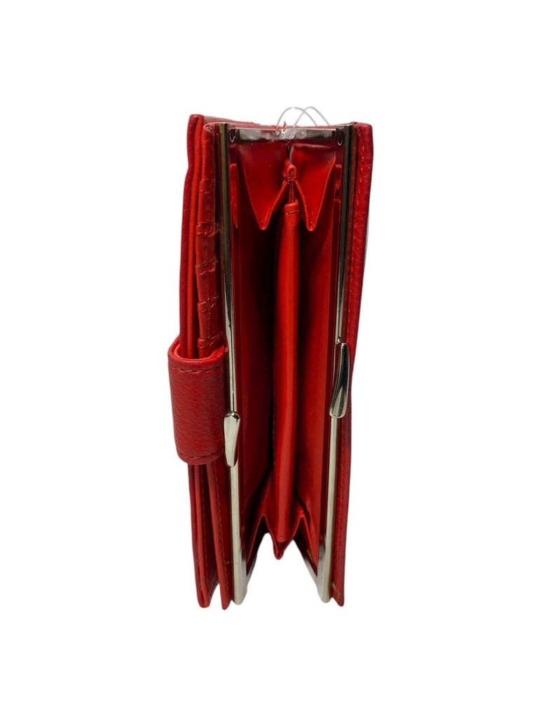 Fabretti Ladies Bifold Faux Leather Clip Top Coin Credit Card Notes Purse New