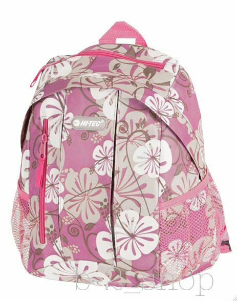 Hi Tec Ladies Flower Print Backpack Rucksack School Gym College Work Travel