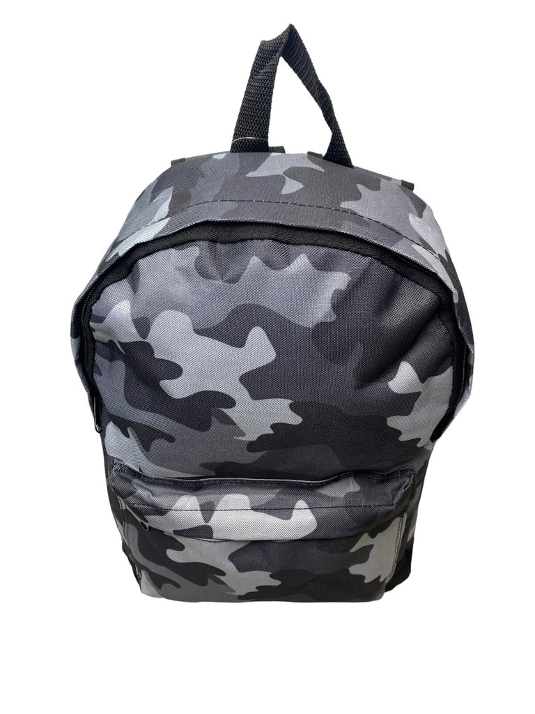 Grey Cammo  Camouflage Army Print Roxy Boys School Backpack Rucksack New