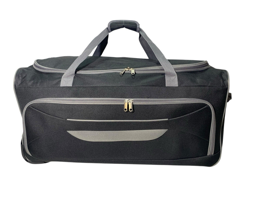 Unisex 25" 67L Wheeled Trolley Duffle Bag Suitcase Holdall Retractable Handle