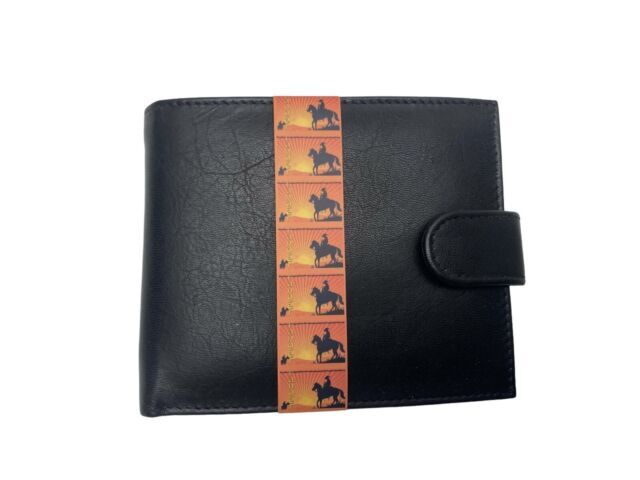 Gents Mens Leather Flip Up Wallet Credit Card Purse Coin Pouch