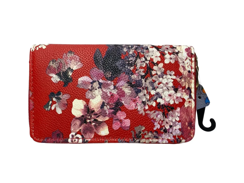 Ladies Floral Zip Fashion Clutch Coin Credit Card Purse Victoria & Albert Style