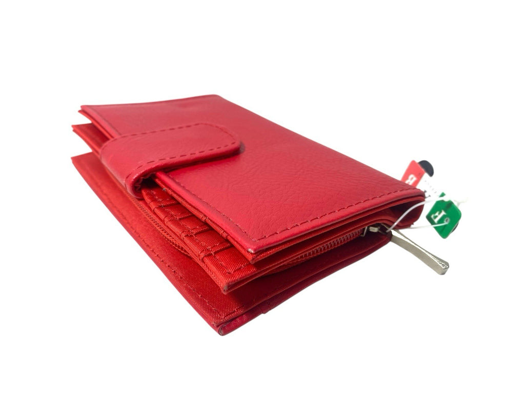 Ladies Bifold Faux Leather Zip Around Coin Notes Credit Card Purse New