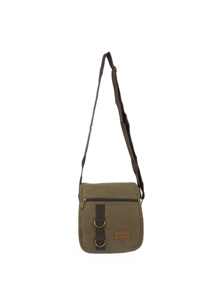 Lorenz Unisex Multi Purpose Small Canvas Cross Body Shoulder Travel Utility Bag