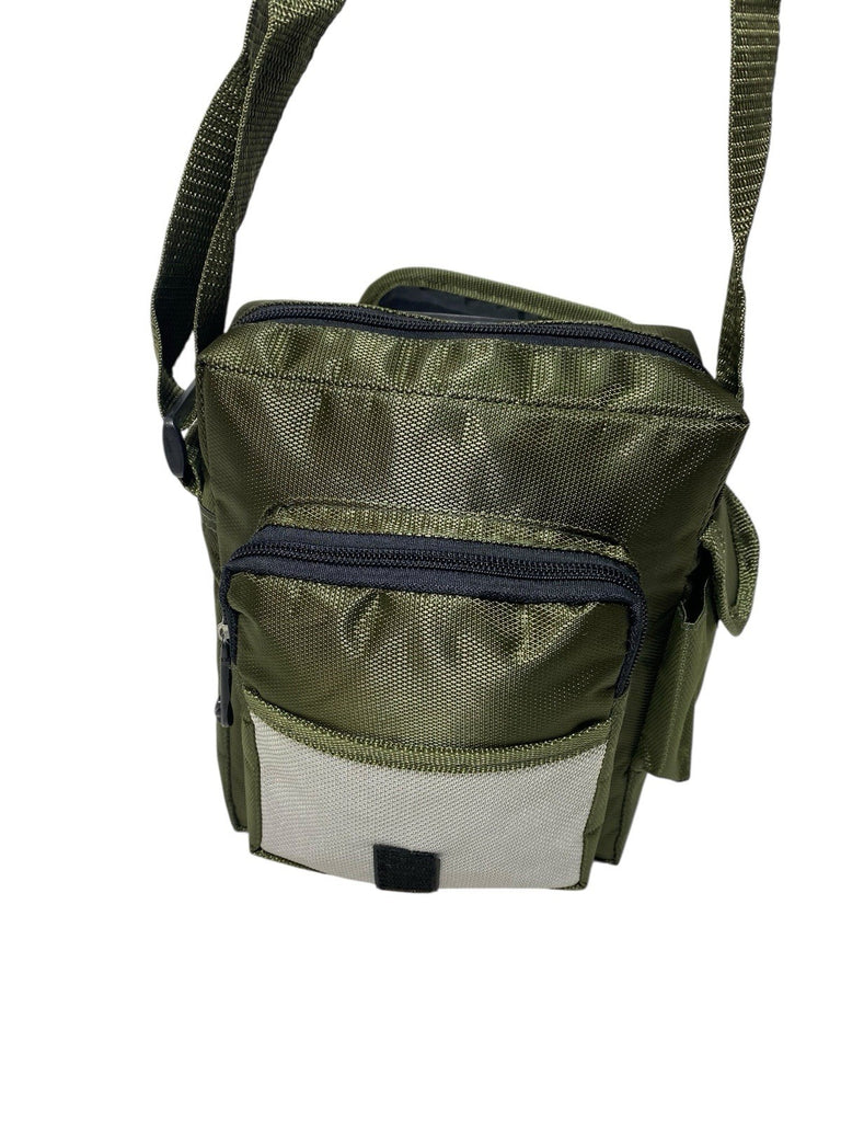 Enzo Unisex Travel Shoulder Bag Multiple Zipped Pockets & Adjustable Strap New