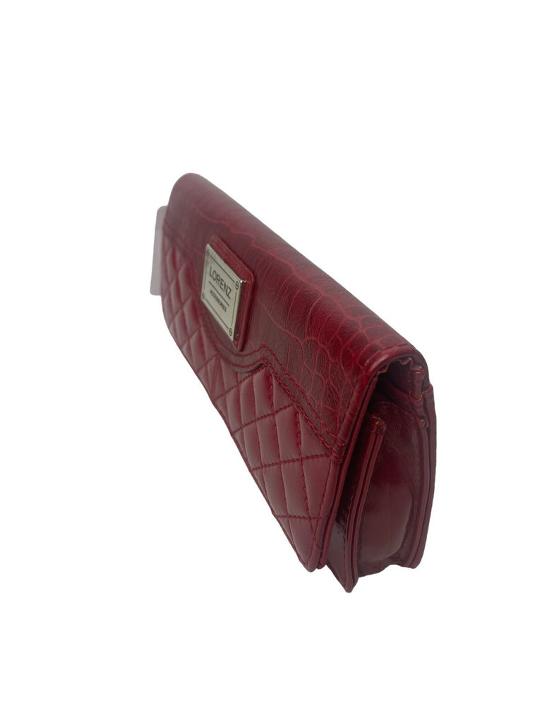 Lorenz Ladies Quilted Patent Purse Credit Card Wallet  Notes Coins Clutch New