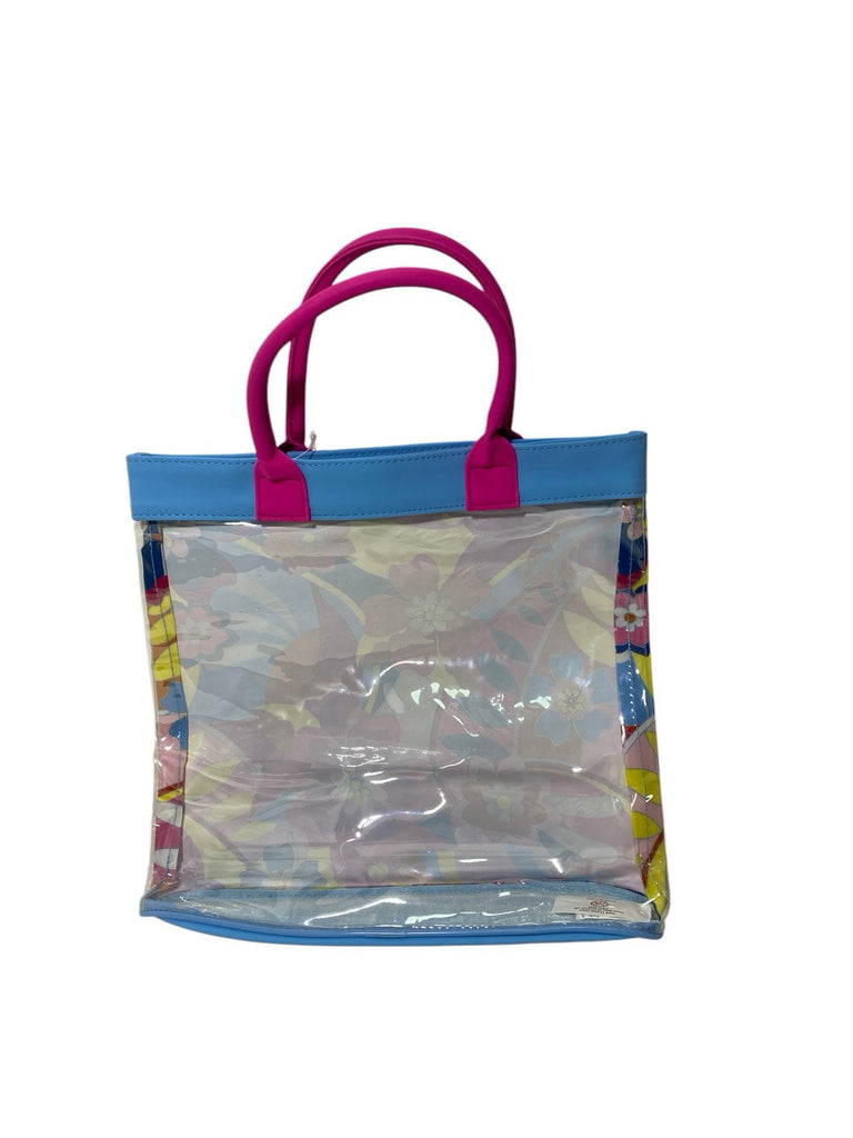 Ladies Girls  Small Tote Beach Holiday Pvc Transparent Swimming Shopper Book Bag
